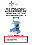 NHS Wales Individual Patient Funding Request Application Form