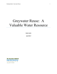 Greywater Reuse: A Valuable Water Resource