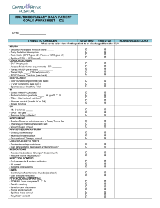 VAP DAILY GOALS SHEET 2009_Grand River Hospital