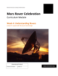 Mars Rover Celebration Lesson 9: Spacecraft Structure and Design