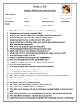 Biology Fall 2013 Chapter 3 Biochemistry Study Guide