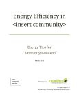 Energy Efficiency in  - Fraser Basin Council