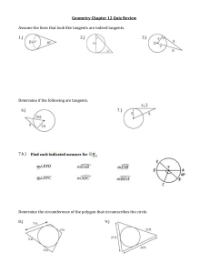 Geometry Chapter 12 Quiz Review Assume the lines that look like