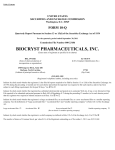 BIOCRYST PHARMACEUTICALS INC (Form: 10