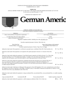 GERMAN AMERICAN BANCORP, INC. (Form: 10-K