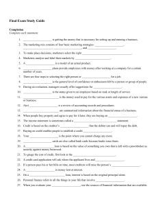 Final Exam Study Guide Answer Section