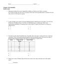 Chapter 10 Probability Study Guide