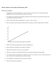 Physics Semester Exam Study Guide January 2013 Answer Section