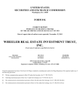 Wheeler Real Estate Investment Trust, Inc. (Form: 8-K