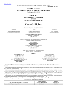 Kona Grill, Inc. - corporate