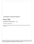 Form 425 JOHNSON CONTROLS INC