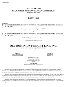 old dominion freight line, inc.