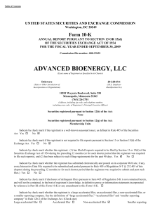 Advanced BioEnergy, LLC (Form: 10-K, Received: 12/29