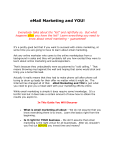 eMail Marketing and YOU!