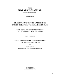 notaries manual