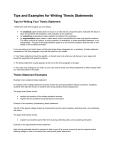 Tips and Examples for Writing Thesis Statements
