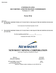 newmont mining corporation