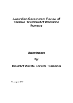 Review of Taxation treatment of plantation forestry