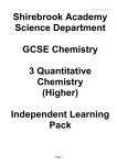 3 Quantitative Chemistry Higher IL Pack