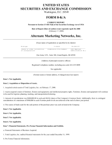 ALTERNATE MARKETING NETWORKS INC