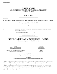 SCICLONE PHARMACEUTICALS INC (Form: 10