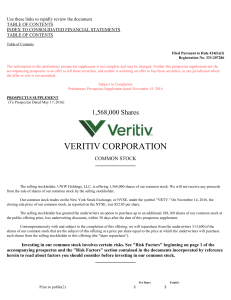 Veritiv Corp (Form: 424B3, Received: 11/15/2016 16