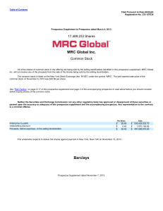 MRC Global Inc. - corporate