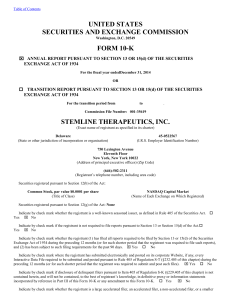 DOC - Stemline Therapeutics, Inc.