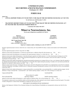 Minerva Neurosciences, Inc. (Form: 10-K, Received