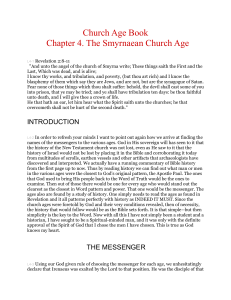 Church Age Book Chapter 4. The Smyrnaean Church Age L4