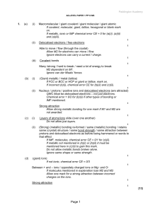 mark scheme - A-Level Chemistry