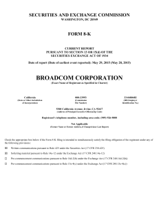 BROADCOM CORP (Form: 425, Received: 05/29/2015 09:04:49)