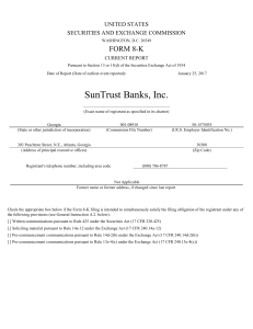 SUNTRUST BANKS INC (Form: 8-K, Received: 01