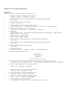 FORENSICS STUDY GUIDE 1ST SEMESTER 2013 Multiple Choice