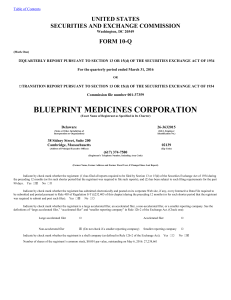 blueprint medicines corporation - corporate