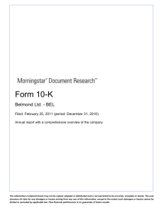 FORM 10-K - Morningstar Document Research
