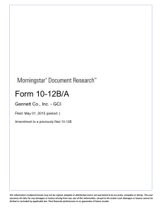 Gannett SpinCo, Inc. - Morningstar Document Research