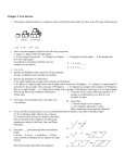 Chapter 2 Test Review Answer Section
