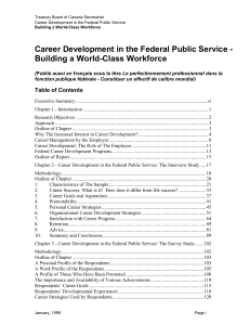 Career Development in the Federal Public Service Building a World