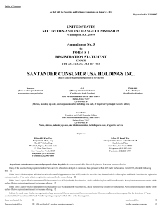 Santander Consumer USA Holdings Inc. (Form: S-1