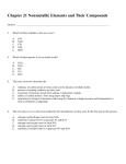 Chapter 21 Nonmetallic Elements and Their Compounds