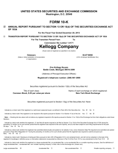 KELLOGG CO (Form: 10-K, Received: 02/24/2014 16