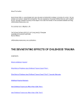 Effects on Sexuality of Childhood Trauma