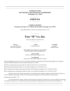 Toys “R” Us, Inc. - corporate