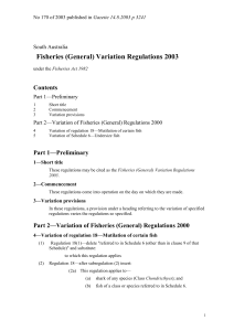 Fisheries (General) Variation Regulations 2003
