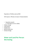 Water and Land Per Person Decreasing