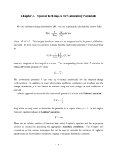 3.1. Solutions of Laplace`s Equation in One