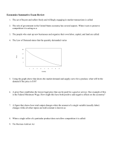 Economics Summative Exam Review