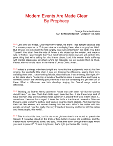 65-1206 Modern Events Are Made Clear By Prophecy