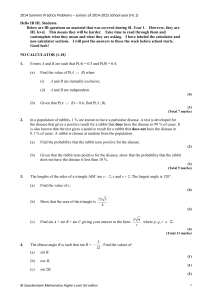 2014 Summer Practice Problems - Juniors of 2014